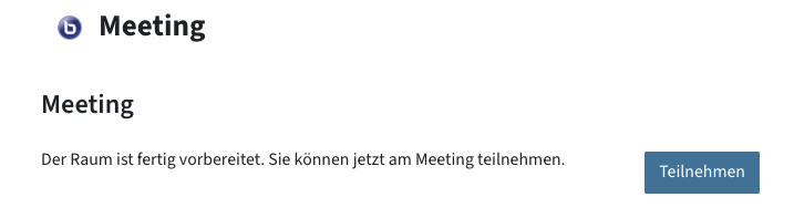 Teilnehmen-Button für BBB-Meeting