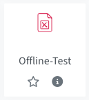 Screenshot der Offline-Test-Aktivität