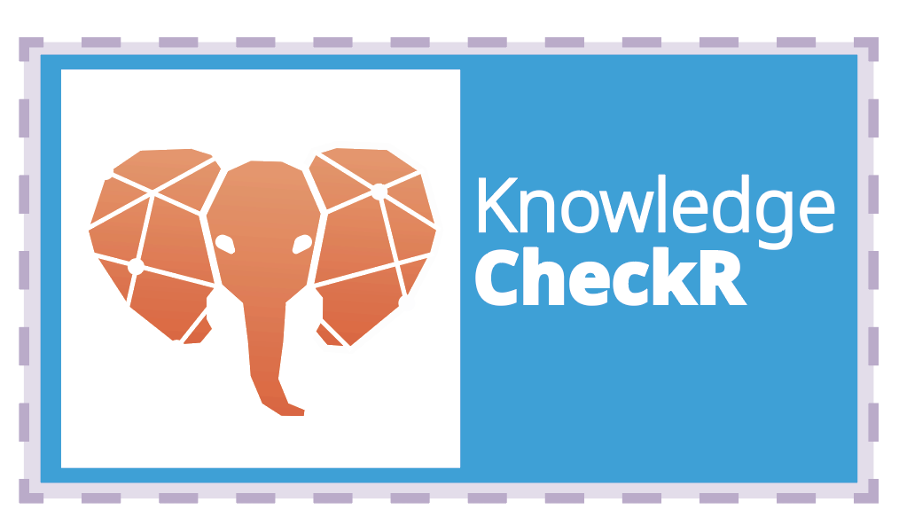 Sticker to the article: the KnowledgeCheckR logo