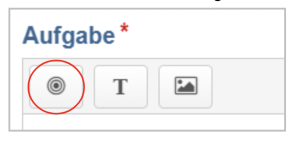 Screenshot des Buttons zum Anlegen von Ablagezonen