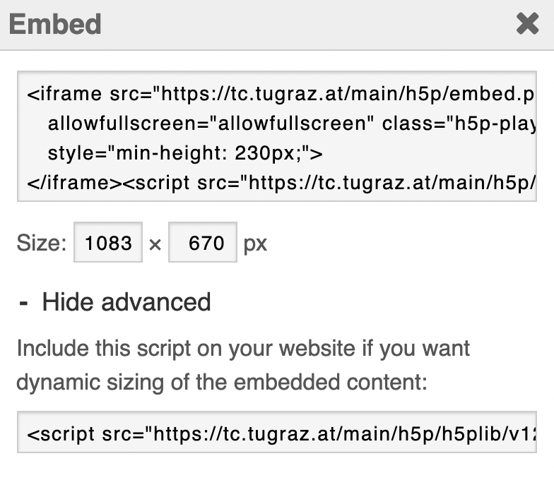 Screenshot of an exemplary code fragment