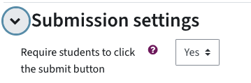 setting where students must click the submit button