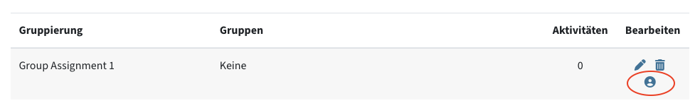das Personen-Icon im Menü für Gruppierungen ist hervorgehoben