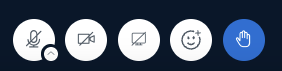Menu bar at the bottom with the hand icon on the right