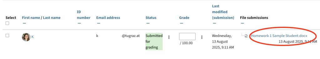 In the column file submissions, you can download individual files