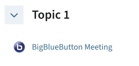 BigBlueButton meeting in a TeachCenter course