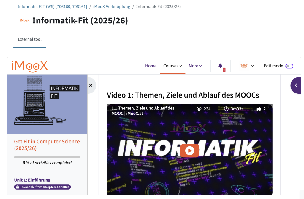 The content from the one platform is shown as an embedded content in the second platform