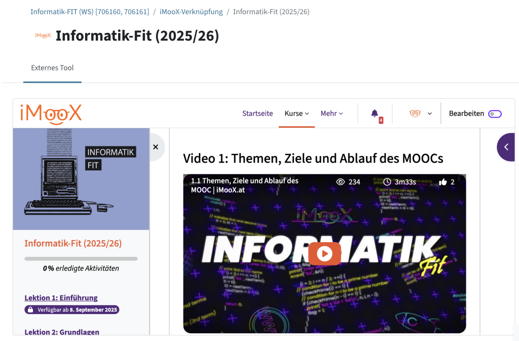 Die Inhalte der einen Plattform werden eingebettet in die andere Seite angezeigt