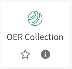 OER collection activity in the activity chooser