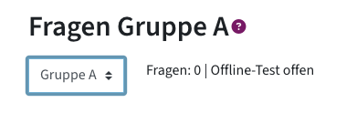 Dropdown-Menü zum Auswählen der Gruppe