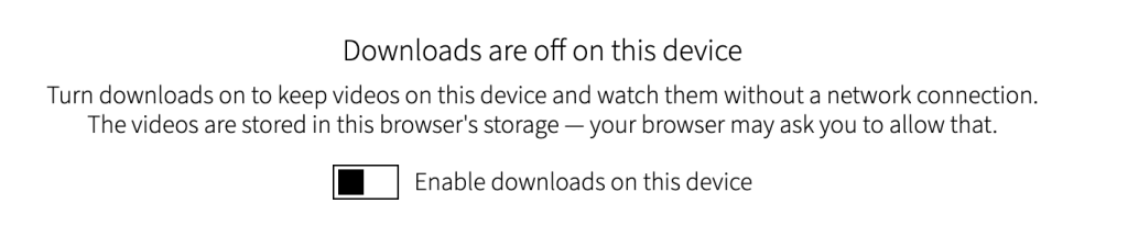 Slider zum aktiveren von TUbe Downloads auf der Downloads-Seite