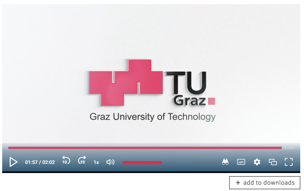 The button +add to downloads is below the video on TUbe